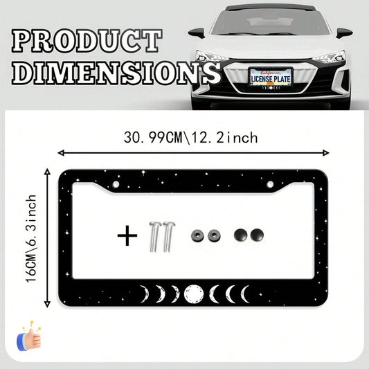 One Piece, Exquisite And Durable Car License Plate Frame, Waterproof Metal, Easy To Clean, Suitable For The United States, Canada, Australia, Suitable For Both Women And Men, Holiday Decoration, Exqui