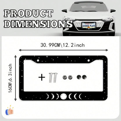 One Piece, Exquisite And Durable Car License Plate Frame, Waterproof Metal, Easy To Clean, Suitable For The United States, Canada, Australia, Suitable For Both Women And Men, Holiday Decoration, Exqui