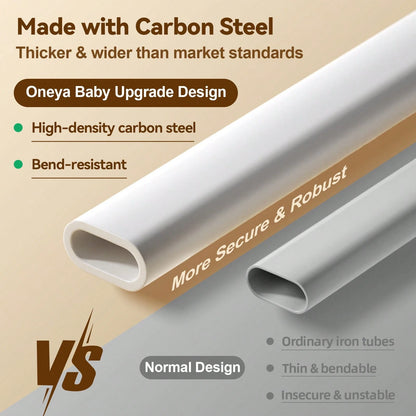 ONEYA BABY 3 Piece Bed Rails, No-Drill Needed Baby Bed Rail Guard For Toddlers With Height Adjustable, Thickened Child Safety Side Railing Guards