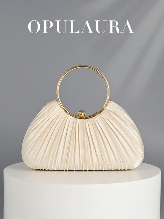 OpulAura Women's Metallic High-End Evening Bag, Luxury Party Clutch, Quiet Luxury, Sparkling Evening Bag, Dress Bag, Suitable For Matching, Ball, Party, Wedding, Bride, Bridesmaid, Birthday Dress Matc