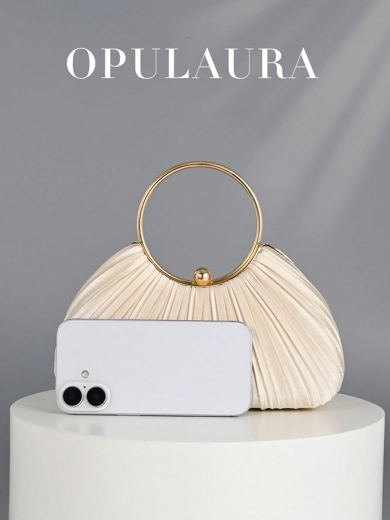OpulAura Women's Metallic High-End Evening Bag, Luxury Party Clutch, Quiet Luxury, Sparkling Evening Bag, Dress Bag, Suitable For Matching, Ball, Party, Wedding, Bride, Bridesmaid, Birthday Dress Matc