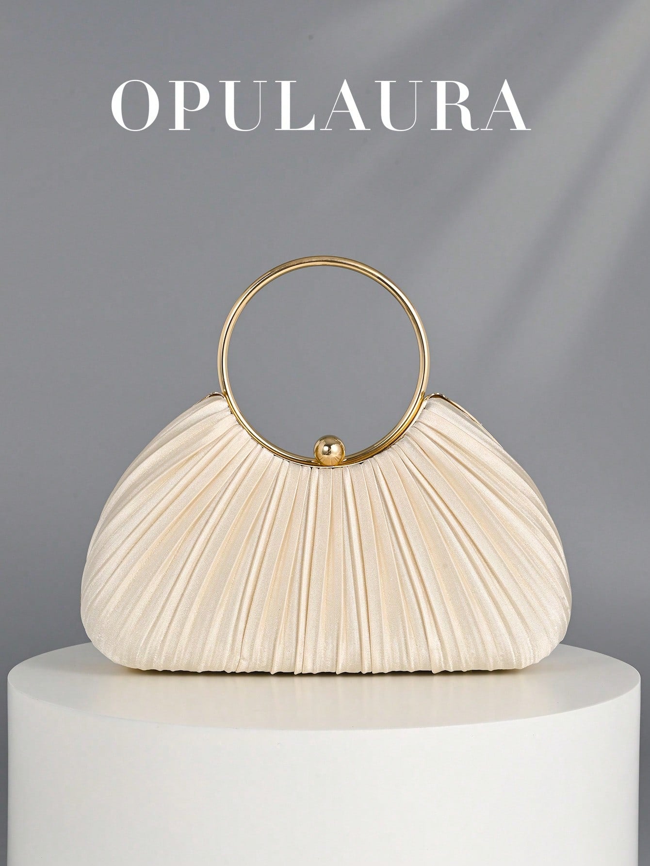 OpulAura Women's Metallic High-End Evening Bag, Luxury Party Clutch, Quiet Luxury, Sparkling Evening Bag, Dress Bag, Suitable For Matching, Ball, Party, Wedding, Bride, Bridesmaid, Birthday Dress Matc