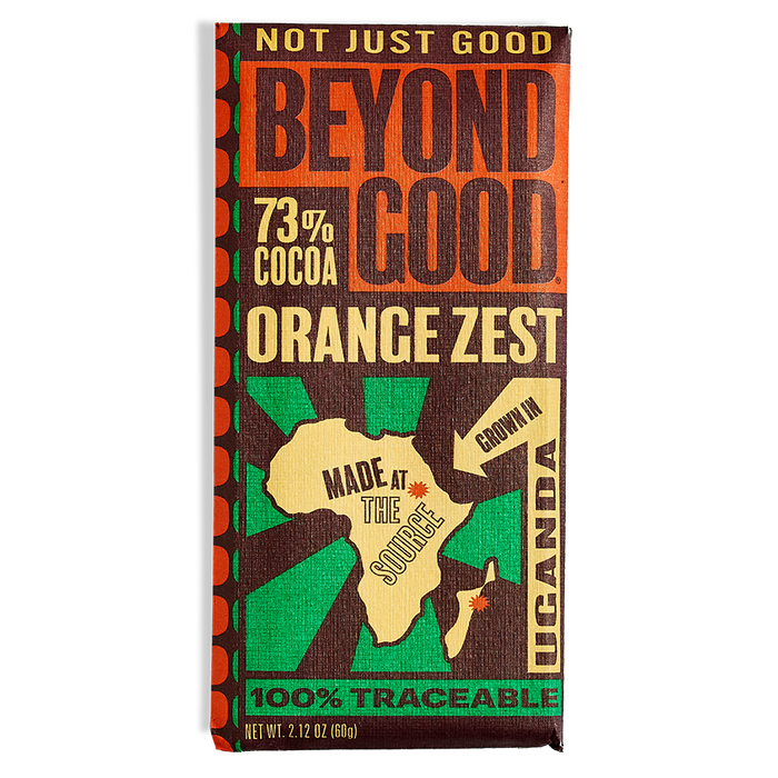 Orange Zest Dark Chocolate 73% | Craft Chocolate | Gift