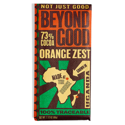 Orange Zest Dark Chocolate 73% | Craft Chocolate | Gift