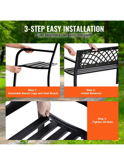 Outdoor Bench 38.8-63 Inches Wood Or Metal Garden Bench For Outdoors Outdoor Garden Park Bench With Backrest And Armrests 480-800 Lbs Load Capacity Bench Patio Bench For Garden Park Yard Front Porch