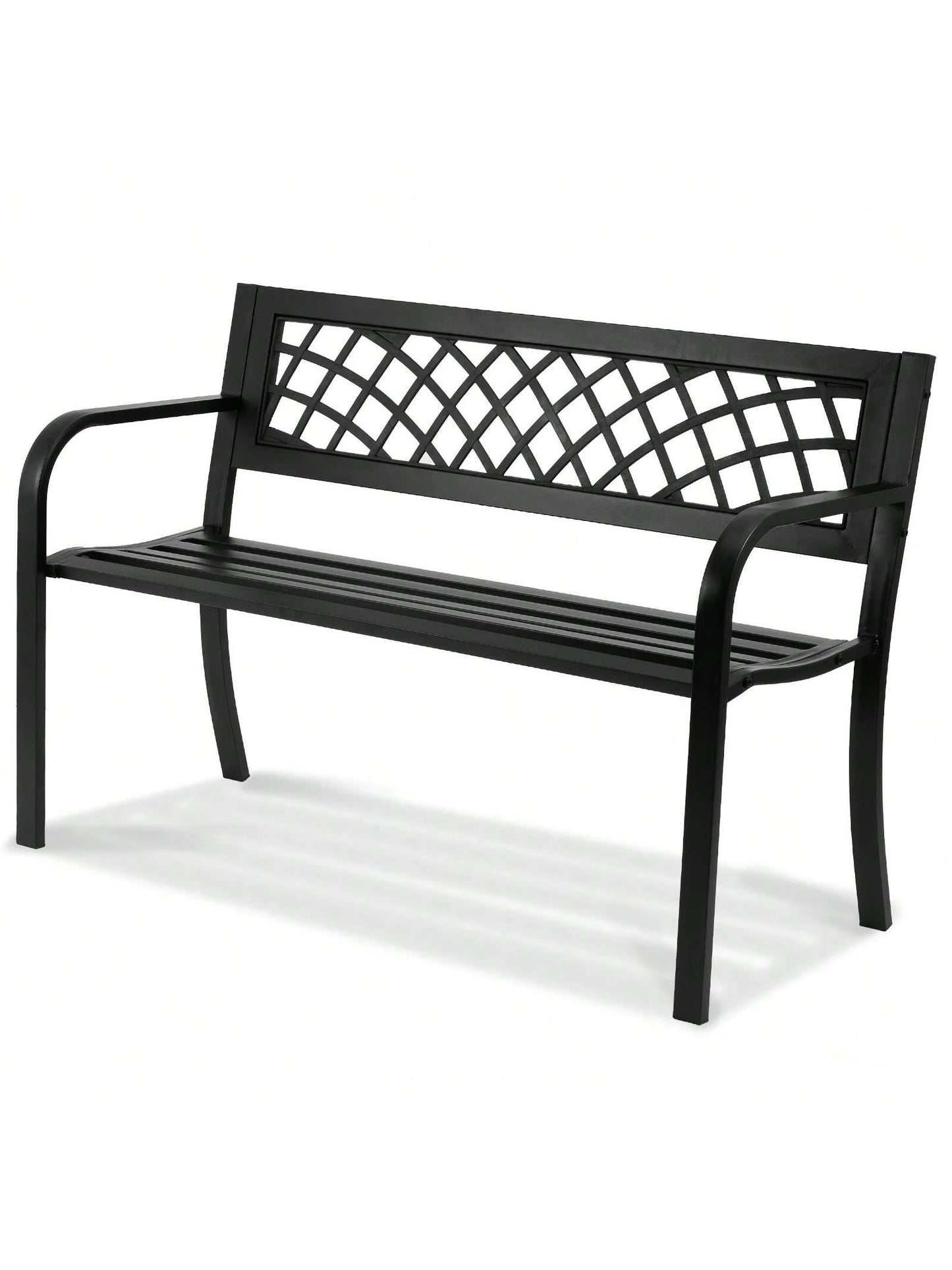Outdoor Bench 38.8-63 Inches Wood Or Metal Garden Bench For Outdoors Outdoor Garden Park Bench With Backrest And Armrests 480-800 Lbs Load Capacity Bench Patio Bench For Garden Park Yard Front Porch