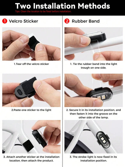 PAKRYS 2/4 Pcs LED Strobe Lights With Remote Control,8 Colors 10 Modes,Hook And Loop Super Glue Installation,110mAh USB Charging,Waterproof,Led Emergency Warning Lights/Motorcycle Lights/LED Flash Pos