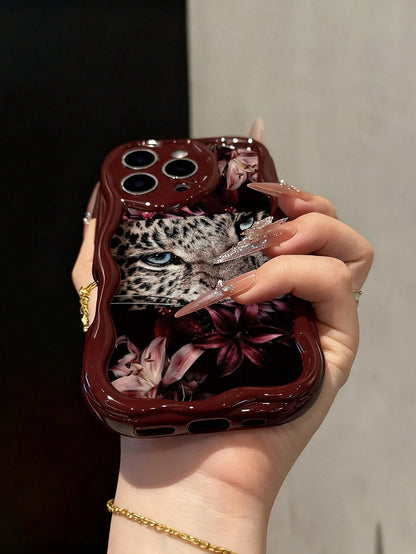 Patchwork Leopard Colorful Printed Black Cream Texture Soft Case Compatible With IP17/IP17PROMAX/Iphone16//Iphone16pro/Iphone16promax/Iphone15/ XR/7p8p/P12promax/P13promax/P14PROMAX/P13/P14/P11/P12