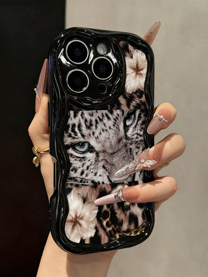 Patchwork Leopard Colorful Printed Black Cream Texture Soft Case Compatible With IP17/IP17PROMAX/Iphone16//Iphone16pro/Iphone16promax/Iphone15/ XR/7p8p/P12promax/P13promax/P14PROMAX/P13/P14/P11/P12