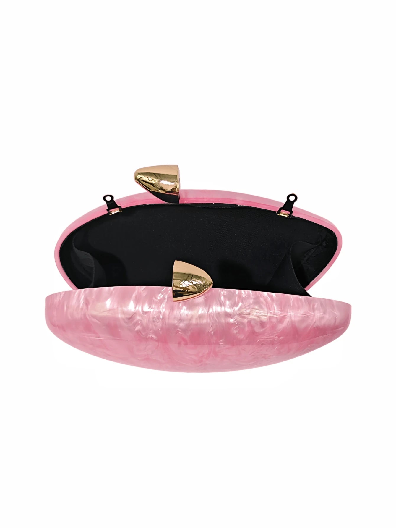 Pearlescent Marble Pattern Acrylic Shell Bullet-Shaped Clutch Bag, Elegant Crossbody Small Purse For Banquet, Wedding, Evening Party