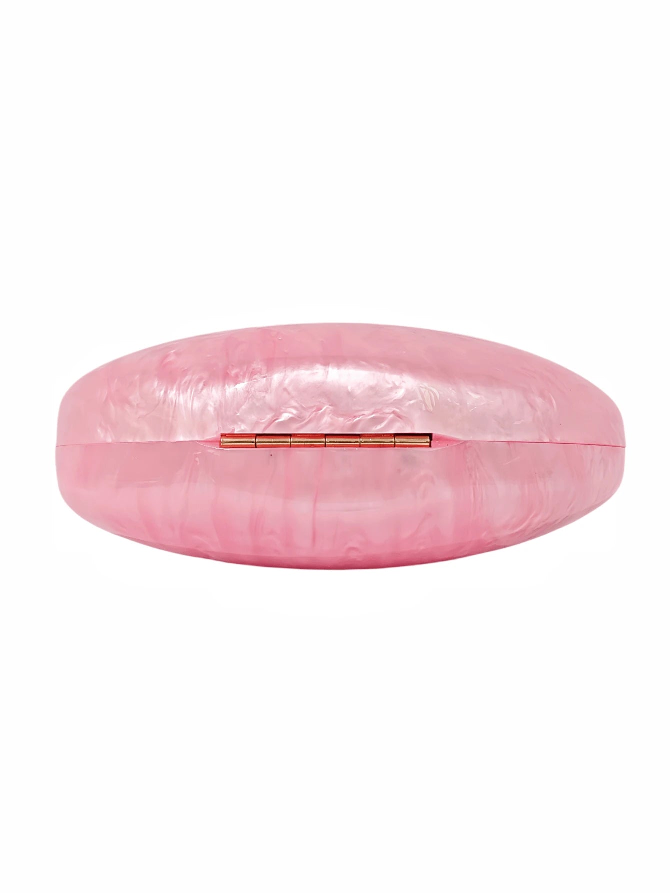 Pearlescent Marble Pattern Acrylic Shell Bullet-Shaped Clutch Bag, Elegant Crossbody Small Purse For Banquet, Wedding, Evening Party