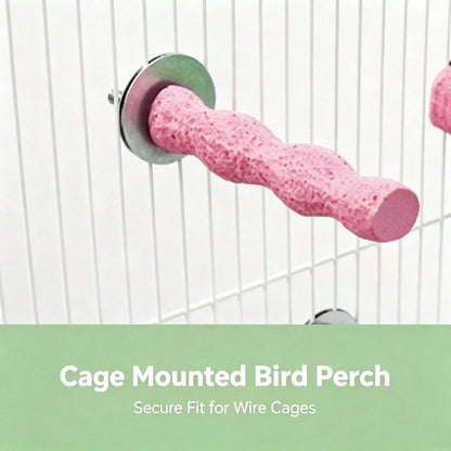 Perch Toy Interactive Stand,Perch Stand For Small Parrots,Twisted Resin Bird Perch,Cage Mount Grinding Nail Stand For Parakeets,Claw Grinding,Perching,And Training Educational Perch Stand,Universal Fi