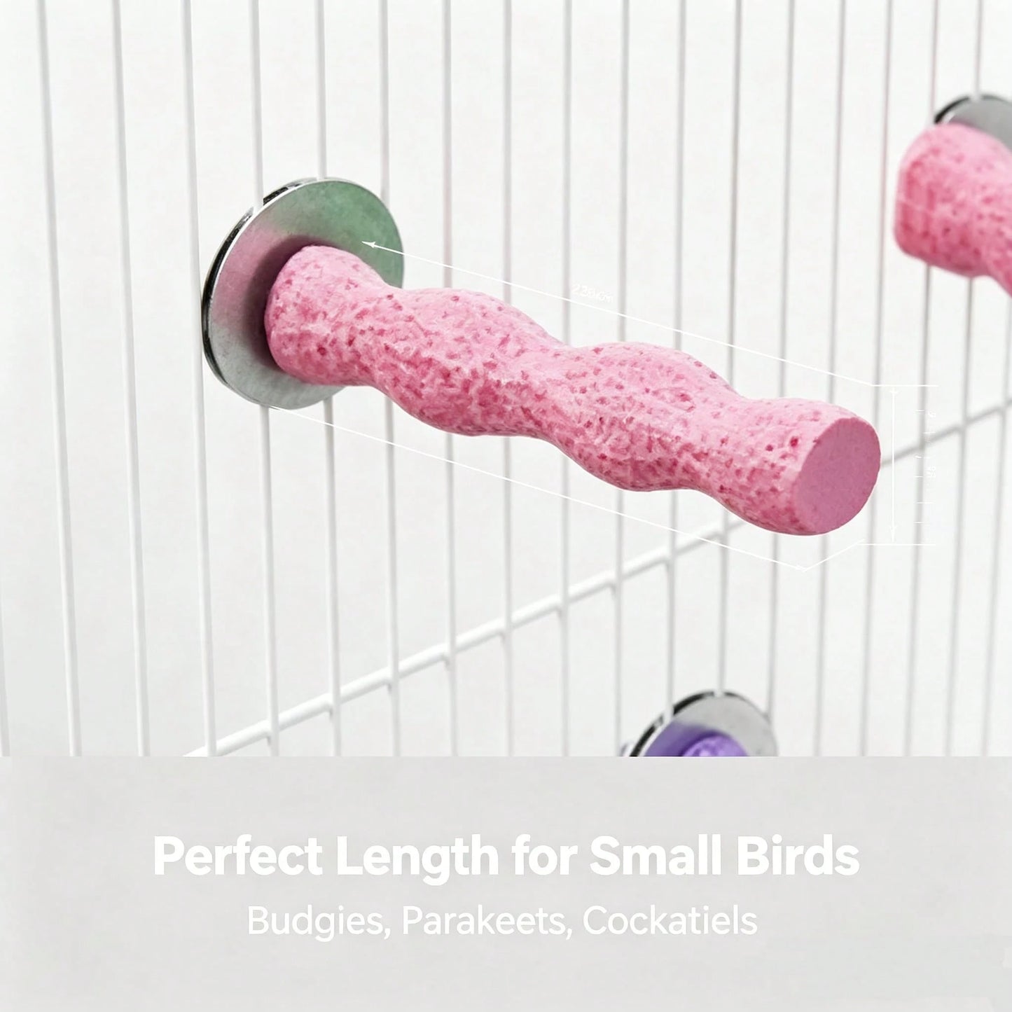 Perch Toy Interactive Stand,Perch Stand For Small Parrots,Twisted Resin Bird Perch,Cage Mount Grinding Nail Stand For Parakeets,Claw Grinding,Perching,And Training Educational Perch Stand,Universal Fi