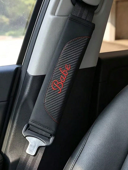 Personalized Car Seat Belt Cover, Customizable Embroidered Name, Universal Model, Suitable For Various Car Seat Belt Shoulder Protectors