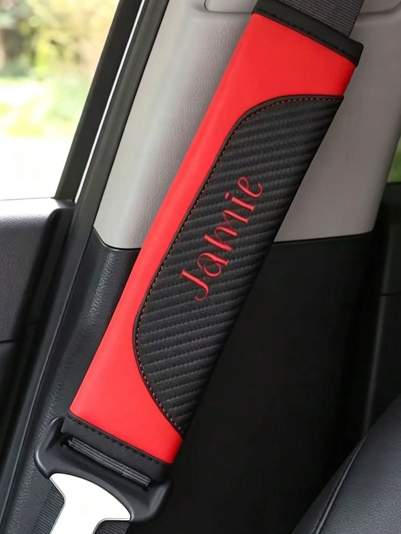 Personalized Car Seat Belt Cover, Customizable Embroidered Name, Universal Model, Suitable For Various Car Seat Belt Shoulder Protectors