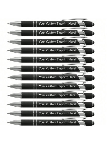 Personalized Pen Engraved With Name- Logo Or Message Printed- Metal Black Ink Pen- 6/12pcs Pack, Personalized Gifts For Women/Men Ideal Gifts For Him, Graduation Gifts For Class Of 2026, Father's D