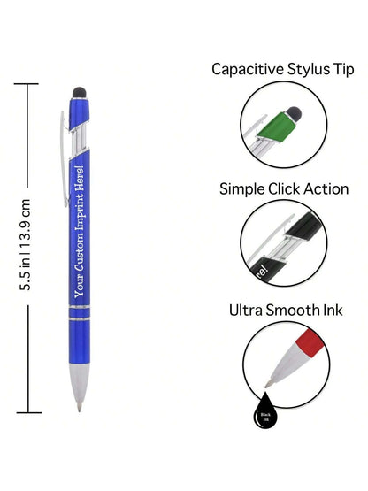 Personalized Pen Engraved With Name- Logo Or Message Printed- Metal Black Ink Pen- 6/12pcs Pack, Personalized Gifts For Women/Men Ideal Gifts For Him, Graduation Gifts For Class Of 2026, Father's D