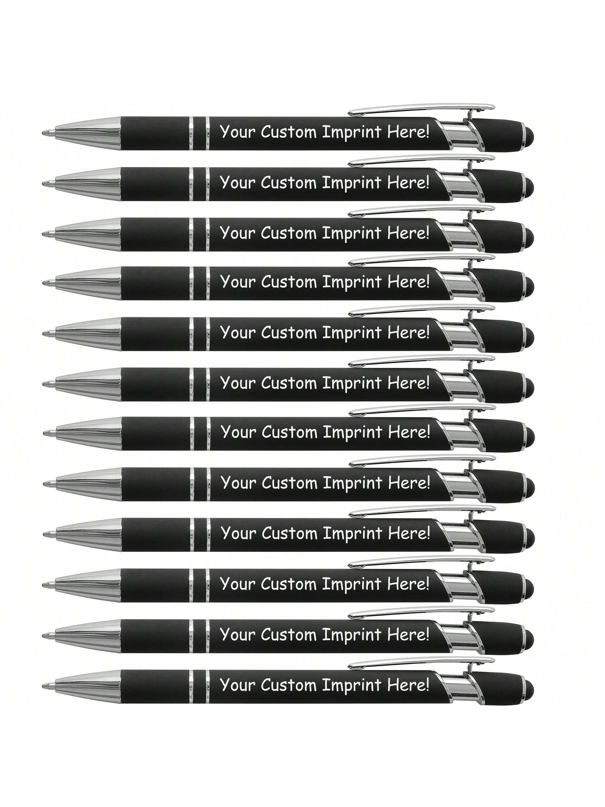 Personalized Pen Engraved With Name- Logo Or Message Printed- Metal Black Ink Pen- 6/12pcs Pack, Personalized Gifts For Women/Men Ideal Gifts For Him, Graduation Gifts For Class Of 2026, Father's D