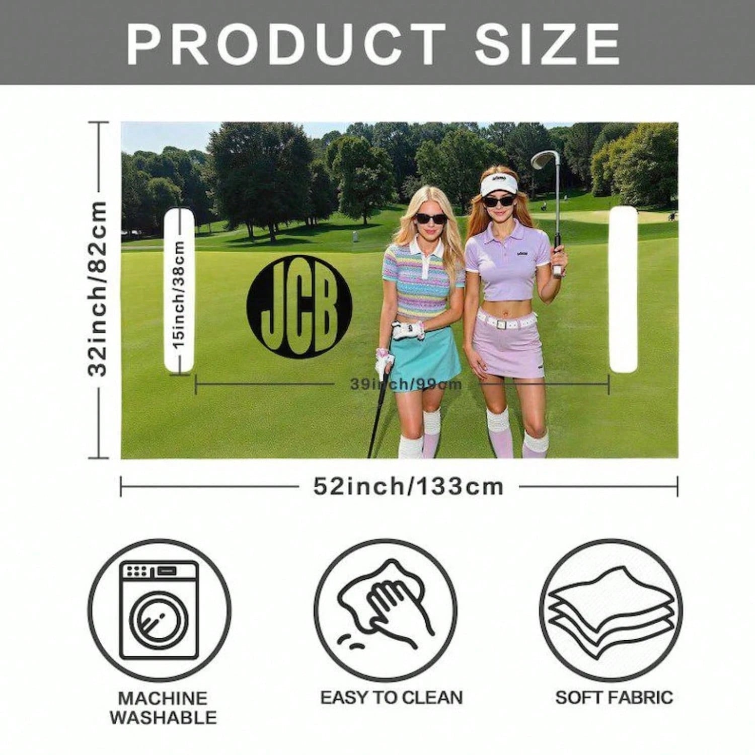 Personalized Picture Golf Cart Seat Cover, Custom Photo And Text Golf Cart Seat Towel, Suitable For Most 2-Seat Golf Carts, Ideal Gift For Golfers- 52''x 32''