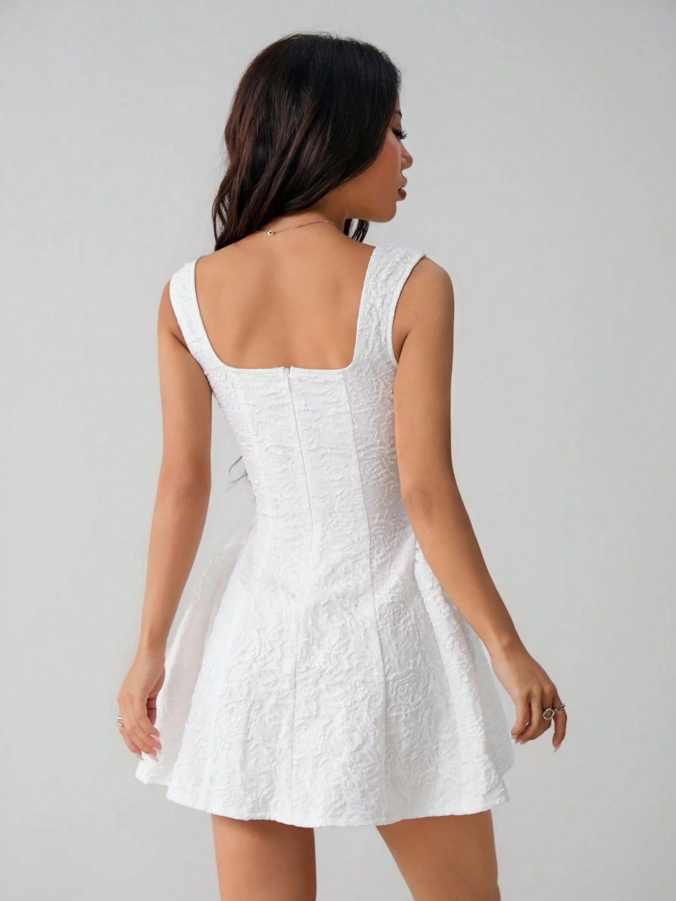 PETITE Women's Sleeveless Solid Color White Summer Midi Dress, Simple Elegant Romantic Casual For Everyday Wear, Mother Of The Bride