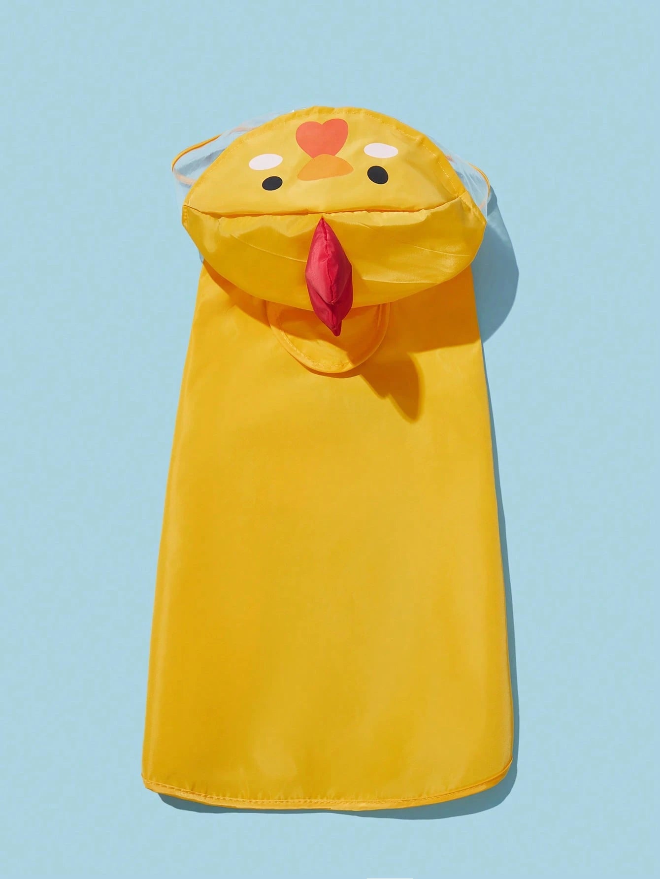 PETSIN 1pc Fabric Cartoon Chicken Design Hooded Pet Raincoat For Dog And Cat For Rainy Day