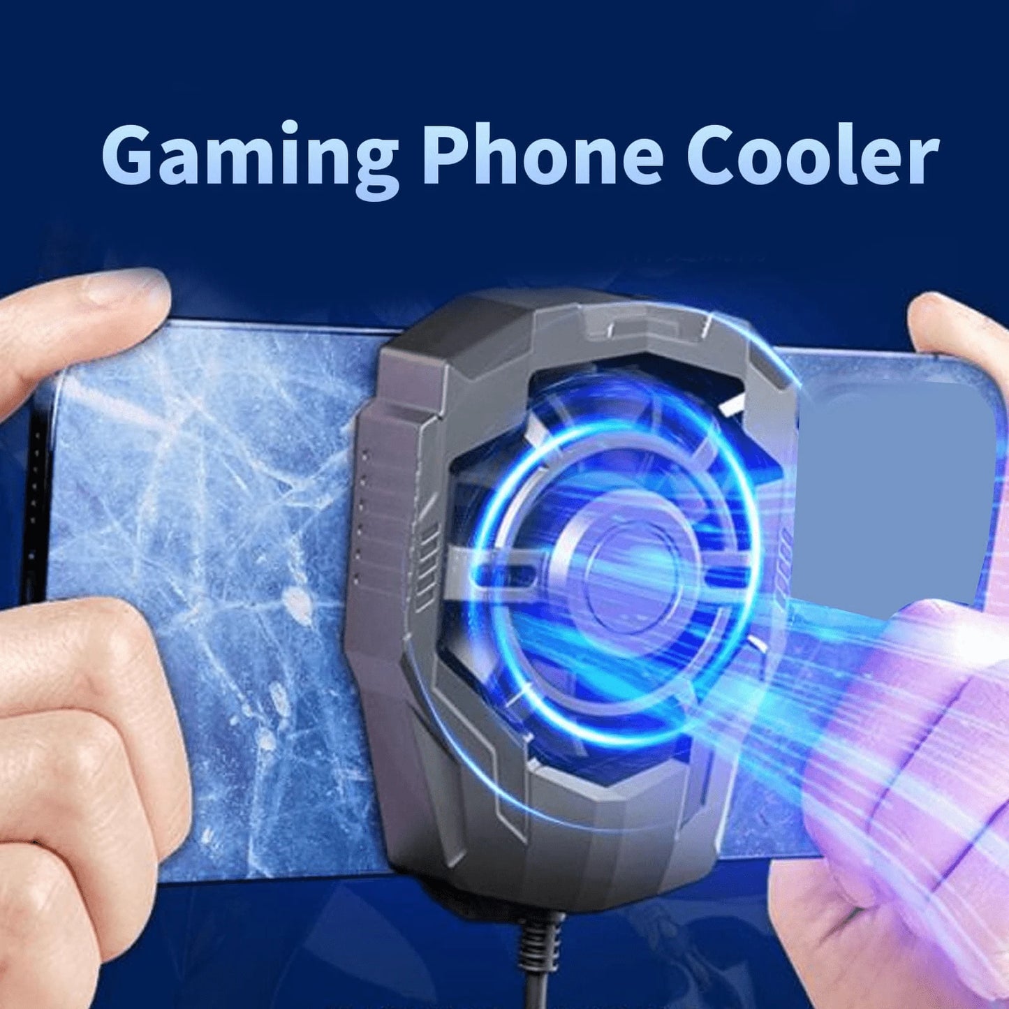 Phone Cooler, Suitable For Live Streaming, Outdoor Vlog, Mobile Gaming. Silent Gaming Esports Accessory, USB Power Supply