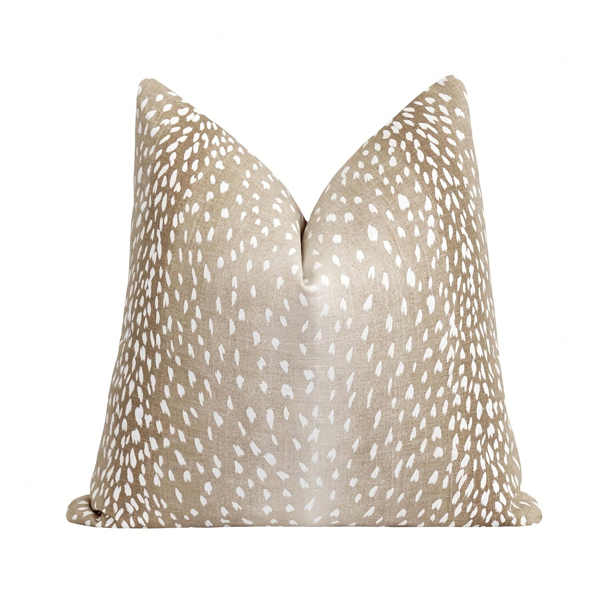 [Pillow Cover]Deer Skin Print Linen Pillow Cover, Ombre Pillow Cover, Deer Pillow, Fawn Pillow Cover, Double Sided Pillow Cover, Animal Print Tow Pillow(Pillow Core Not Included)