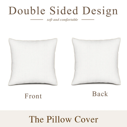 [Pillow Cover]Deer Skin Print Linen Pillow Cover, Ombre Pillow Cover, Deer Pillow, Fawn Pillow Cover, Double Sided Pillow Cover, Animal Print Tow Pillow(Pillow Core Not Included)
