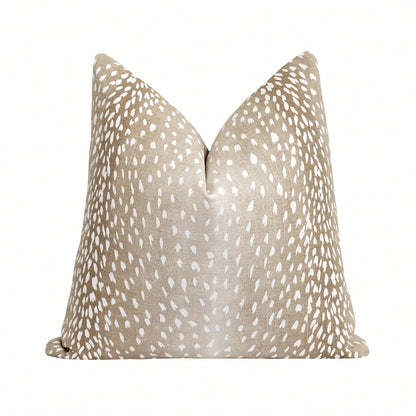 [Pillow Cover]Deer Skin Print Linen Pillow Cover, Ombre Pillow Cover, Deer Pillow, Fawn Pillow Cover, Double Sided Pillow Cover, Animal Print Tow Pillow(Pillow Core Not Included)