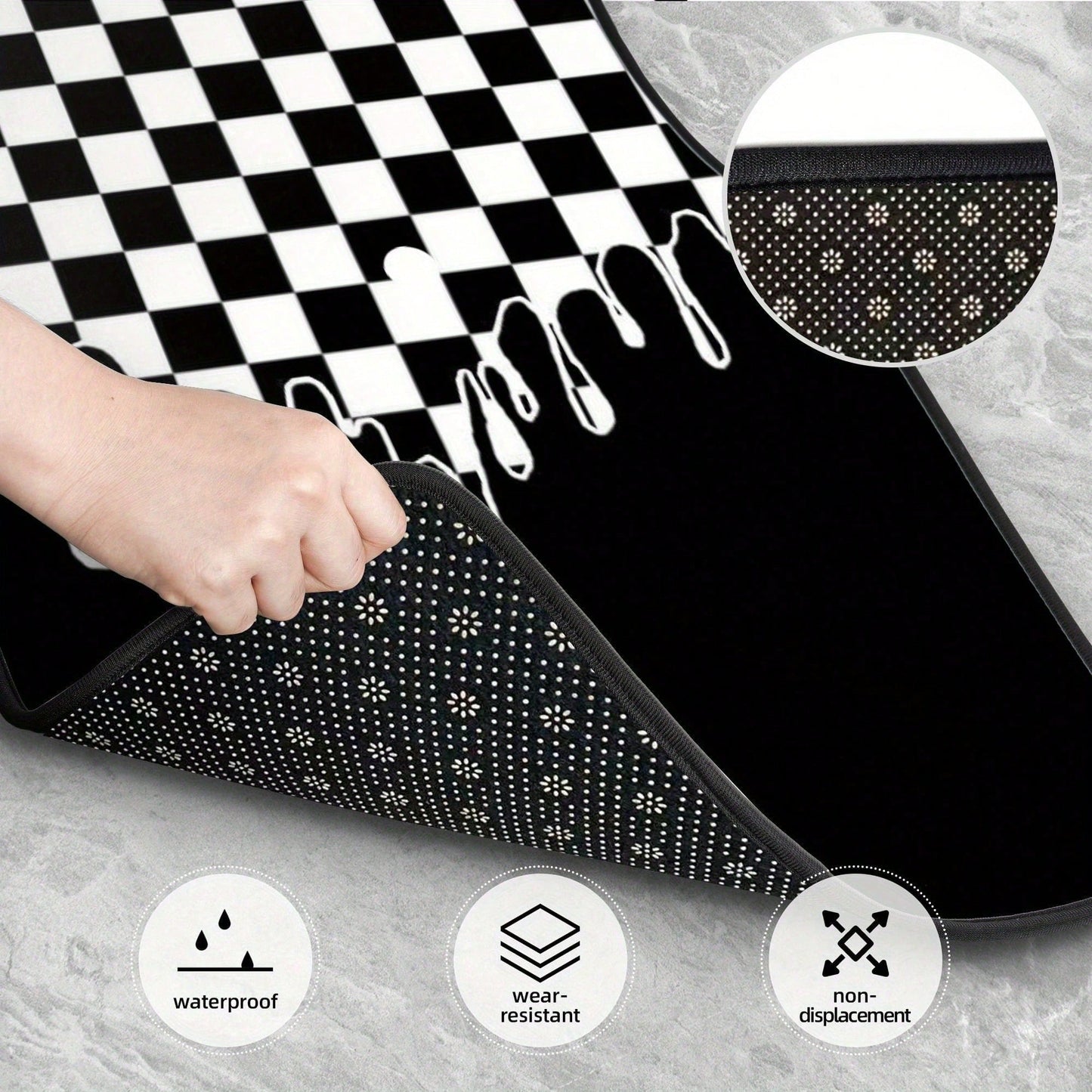 Plaid Car Floor Mats, Easy To Clean, Front And Rear Seat Floor Protection Mats, Unisex Car Decorations, Universal Car Accessories, For,, Tesla And Other Models