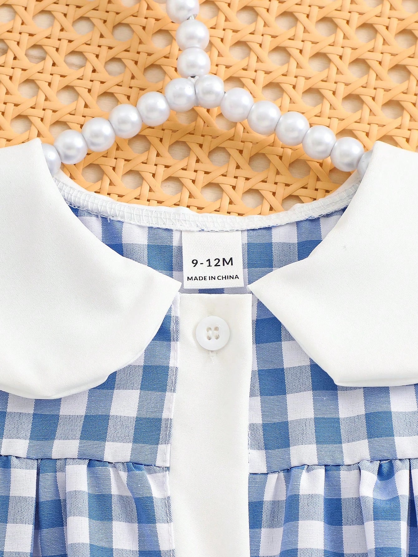 Playful Pals Baby Girl Summer Woven Dress, Blue Gingham Plaid Princess Cute Duck Embroidery Sleeveless Mid-Length For Casual Vintage Outdoor Party Holiday