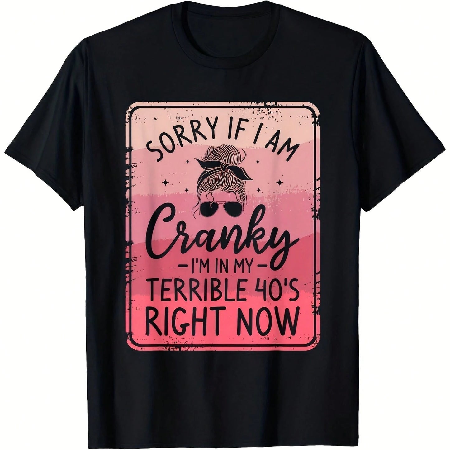 Plus-Size Fun 40th Birthday T-Shirt For Women, Retro Quotes, Soft 180g Heavyweight T-Shirt, Sizes 0XL-5XL