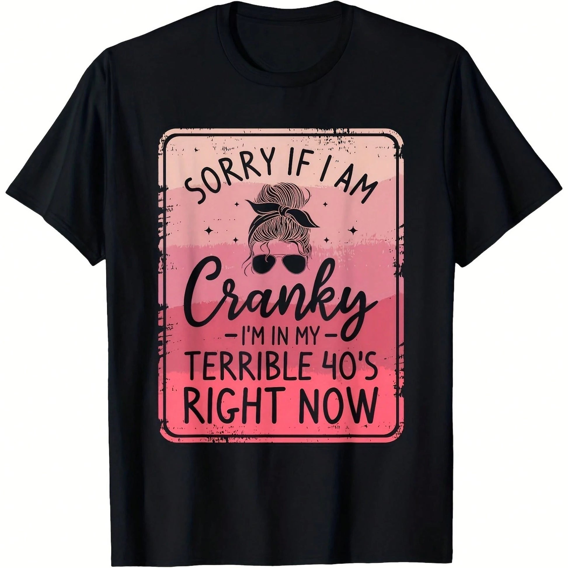 Plus-Size Fun 40th Birthday T-Shirt For Women, Retro Quotes, Soft 180g Heavyweight T-Shirt, Sizes 0XL-5XL