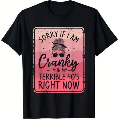Plus-Size Fun 40th Birthday T-Shirt For Women, Retro Quotes, Soft 180g Heavyweight T-Shirt, Sizes 0XL-5XL