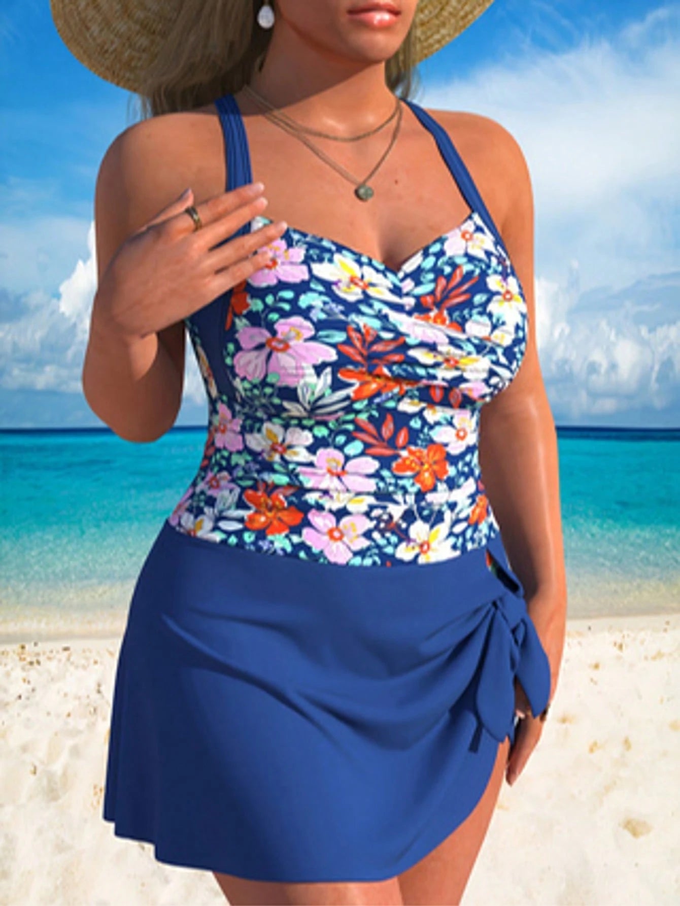 Plus Size One-Piece Swimsuit