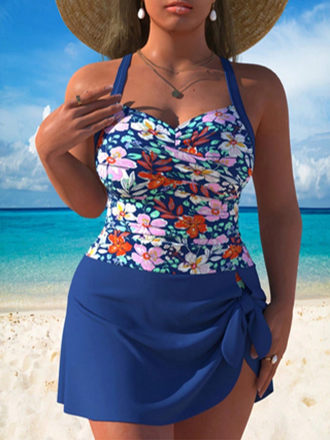 Plus Size One-Piece Swimsuit