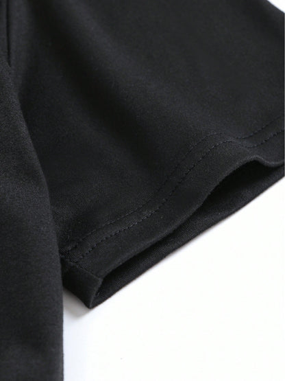 [Plus Size T-Shirt] Comfortable Plus Size Women's Casual T-Shirt| Round Neck, Short Sleeved, Slightly Elastic Knitted Fabric, Regular Style, For All Seasons