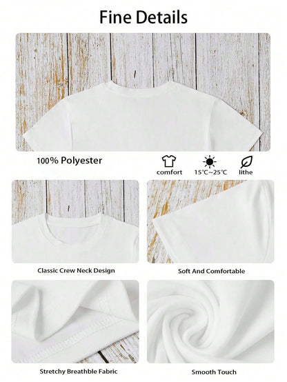 Plus Size Women's Summer Vacation Cowboy Hat Graphic Round Neck Short Sleeve Retro Summer Top Women's Beach Purple Life Buoy Graphic Round Neck Short Sleeve Casual Summer White T-Shirt Women's Sunset