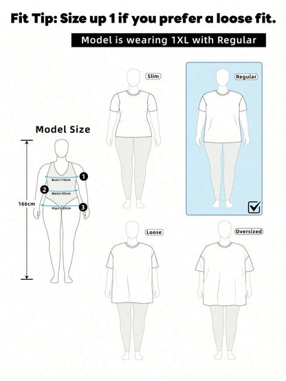 Plus Size Women Short Sleeve T-Shirt- Loose Fit Activewear Top, Suitable For Fitness, Yoga And Casual Wear| All Season Summer Sports