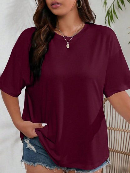 Plus Size Women Short Sleeve T-Shirt- Loose Fit Activewear Top, Suitable For Fitness, Yoga And Casual Wear| All Season Summer Sports