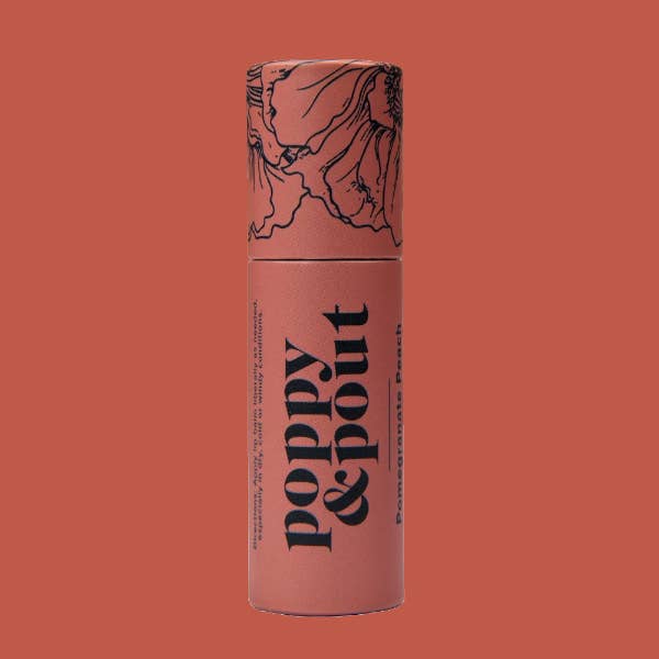 Poppy & Pout- Lip Balm, Pomegranate Peach
