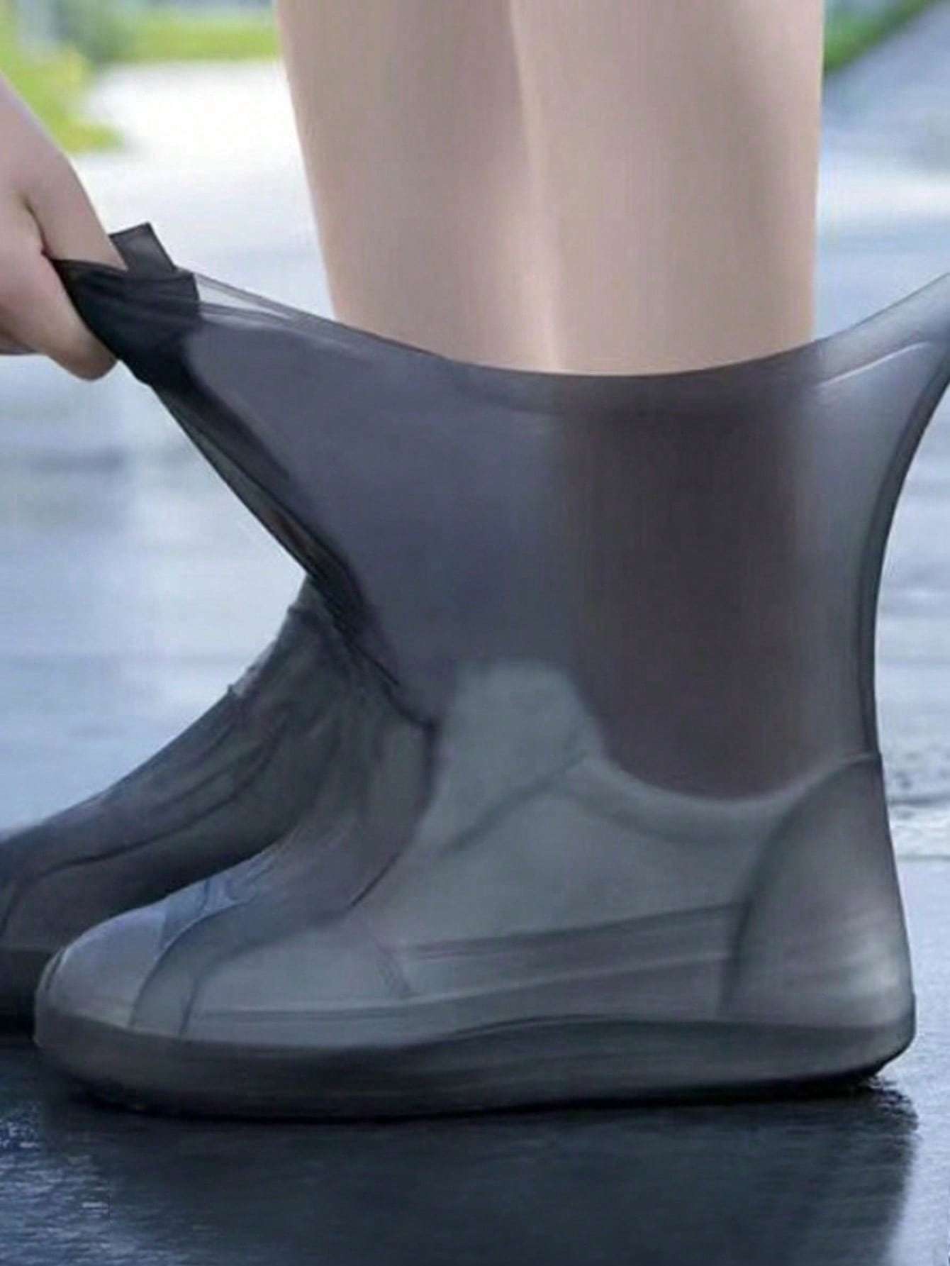 Portable Foldable Silicone Waterproof Boot Covers, Durable Anti-Slip Rain Shoe Covers, Reusable Elastic Shoe Covers, Unisex, Suitable For Outdoor Commuting