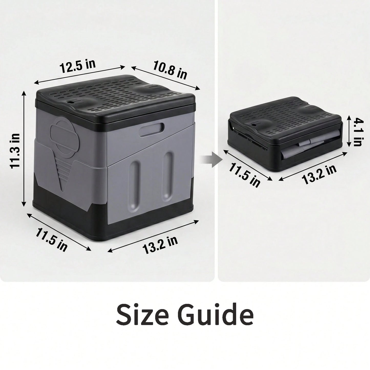 Portable Folding Toilet With Lid- Camping, Boating & Outdoor Travel Emergency Use- Includes Trash Bag & Storage Bag- No Electricity Required- Space-Saving Design For Cars, Trucks & RVs- Durable P