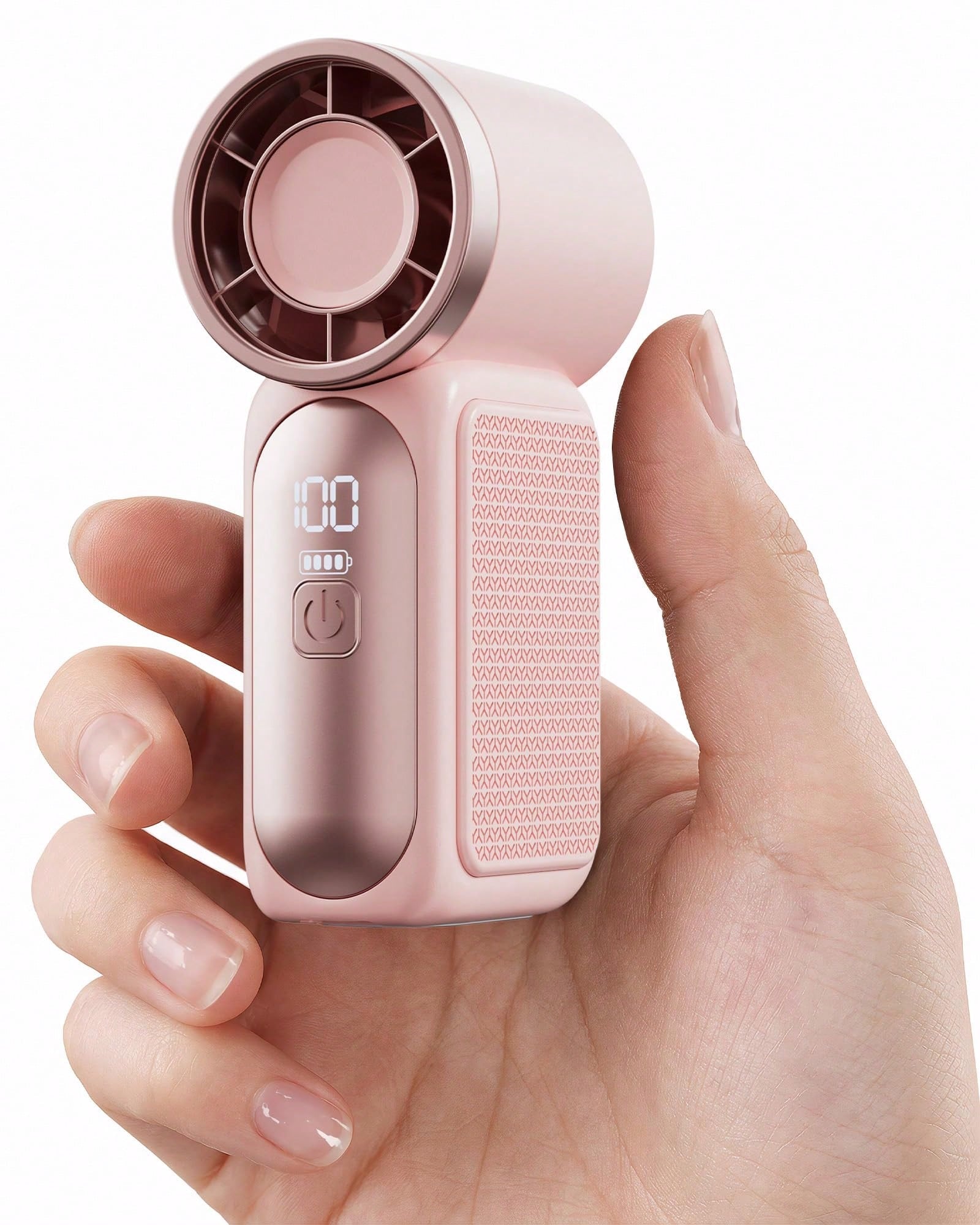 Portable Handheld Mini Fan, 6 Speeds 16900 RPM High Velocity Personal Fan With LED Display, USBRechargeable, Mini Fan With Lanyard For Makeup, Travel, Outdoor For Women Girl Gift