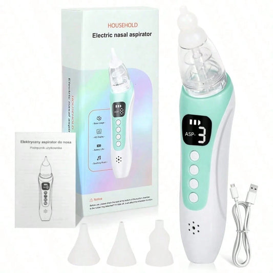 Portable USB Rechargeable Nose Cleaning Device With 3 Suction Levels, 3 Interchangeable Nozzles, And Music Playback Function; A Gift For My Family.