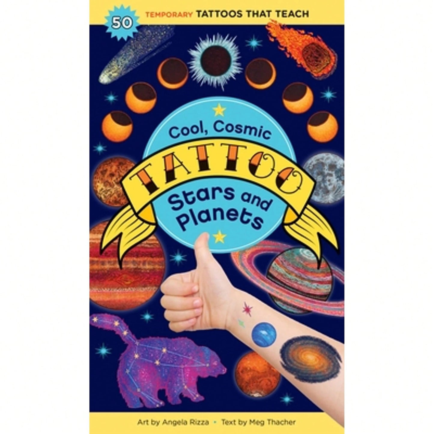 Pre-Owned Cool, Cosmic Tattoo Stars And Planets: 50 Temporary Tattoos That Teach (Paperback) By Meg Thacher