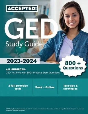 Pre-Owned GED Study Guide 2023-2024 All Subjects: GED Test Prep With 800+ Practice Exam Questions (Paperback) By Cox