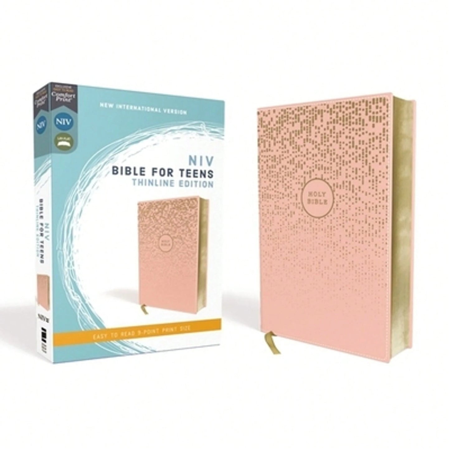 Pre-Owned Niv, Bible For Teens, Thinline Edition, Leathersoft, Pink, Red Letter Edition, Comfort (Hardcover) By Zondervan