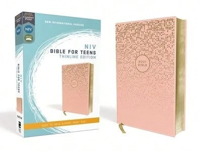 Pre-Owned Niv, Bible For Teens, Thinline Edition, Leathersoft, Pink, Red Letter Edition, Comfort (Hardcover) By Zondervan