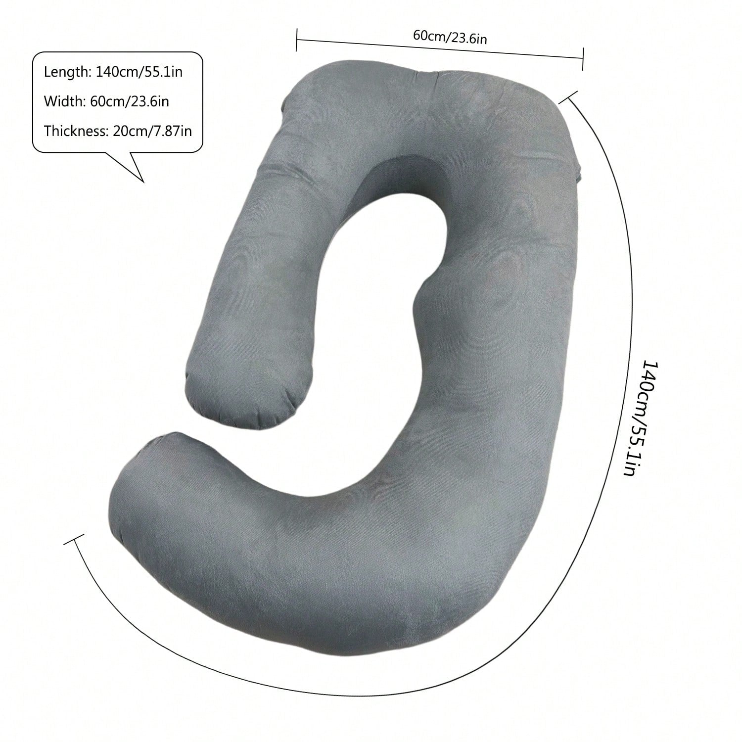 Pregnant Specific Body Pillow With Detachable And Washable Pillowcase, Supporting The Back, Buttocks, Legs, And Abdomen